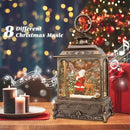 Christmas Snow Globes,Christmas Decorations for Home,with 6 Hour Timer,Musical Snow Globe,Battery Or USB Powered,Christmas Lantern,Christmas Festival Decor, Santas Reindeer by CozyNest Decor