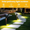 Solar Pathway Lights, Dimmable Metal Solar Landscape Path Lights IP65, 3000K Solars Walkway Light for Outside, Garden Yard Patio Path Lawn Decor, 2pcs by CozyNest Decor