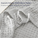 PHF Ultra Soft Waffle Weave Blanket Queen Size 90"x 90"- Washed Lightweight Breathable Cozy Woven Blanket for Bed - Aesthetic Decor for Couch Bedding Sofa Home Car - Light Grey by CozyNest Decor