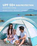 OutdoorMaster Beach Tent for 3/4 Person - Easy Setup Sun Shade Shelter, Portable Beach Shade Sun Canopy with UPF 50+ UV Protection, Removable Skylight Family Size by TinyTreasures Baby Boutique