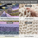 Soft Chenille Yarn Throw 36"x48", Handmade Knit Throw Blanket, for use in All Seasons, Soft Cozy Warm Knitted Blanket for Bed Sofa, Couch Chair, Living Room(1.76Ib) by CozyNest Decor