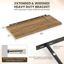 32" Floating Shelves for Wall, 12" Deep Slim Walnut Floating Shelves, Wall-Mounted Shelves for Bedroom, Living Room, Kitchen, Bathroom - Set of 2 by CozyNest Decor