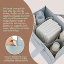 Premium Vegan Leather Baby Diaper Caddy Organizer – Portable Storage Basket for Newborn Essentials, Changing Table, Nursery, Car & Travel, Gifts for Baby Shower (Pastel Seafoam) by CozyNest Decor