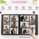Popotop Photo Album 4x6 500 Pockets with Leather Hardcover Cover, Large Photo Album Binder Book with 50Pcs Pages for Family Travel Wedding Baby Gifts by TinyTreasures Baby Boutique