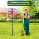 Solar Wind Spinners for Yard and Garden - 61.5 Inch 360° Metal Large Wind Sculptures Outdoor Clearance Kinetic Windmills with Vine String Shining LED Lights for Patio, Lawn Garden Decoration by CozyNest Decor