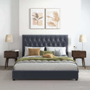 Donald - Mid-Century Modern Upholstered Platform Bed by HouseOfZazla