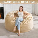 Hobestluk 4FT Bean Bag Chair Giant Bean Bag Chairs for Adults Large Bean Chairs with Removable Cover, Beanbag Chair with Filler, Adult Bean Bag Chairs for Living Room, Bedroom by CozyNest Decor