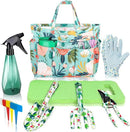 Garden Tool Set 10 Pcs, Heavy Duty Gardening Hand Tools with Garden Tool Bag, Mom Gifts for Mothers Day, Gardening Gifts for Women Garden Lover, Birthday Christmas Thanksgiving for Mom Grandma by GreenHaven Gardens