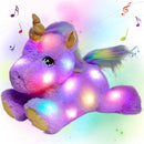 Cuteoy Glowing LED Light-up Purple Unicorn Nightlight Toys Musical Plush Stuffed Animal Singing Lullabies Birthday Christmas Plushies Gifts for Kids Boys Girls,13" by TinyTreasures Baby Boutique