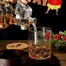 Whiskey Decanter Set Grenade Shaped Liquor Decanter Set with 2 Glasses - Scotch Bourbon Drinking Gift for Men&Women Dad Husband Boyfriend Brother Anniversary Birthday Christmas House Warming Present by CozyNest Decor