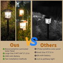 Solar Pathway Lights Outdoor Waterproof IP65, Brown Solar Lights Outdoor with Hook 6PK, Upgraded 1000mAH Battery, Up to 12Hrs, Auto On/Off, Garden Decor for Yard, Driveway, Walkway (Bulb) by GreenHaven Gardens