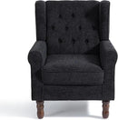 Accent Chair, Upholstered Armchair with Button Tufted High Back & Solid Wood Legs, Comfy Wingback Reading Single Sofa Chair for Small Spaces, Living Room, Bedroom (Blue, Set of 2) by CozyNest Decor