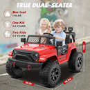 ANPABO 24V 2 Seater Ride On Car for Kids w/EVA Tires, 4X200W Motors, 4 Shock Absorbers, 2.4G Remote Control, Bluetooth Radio, LED Headlights & Searchlights, Electric Car for Kids Ages 3-8,Bright red by TinyTreasures Baby Boutique