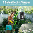 2 Gallon Battery Powered Garden Sprayer, Electric Sprayer with USB Rechargeable Handle, 3 Mist Nozzles, Retractable Wand, Water Pump Sprayers with Adjustable Shoulder Strap for Yard, Lawn and Garden by GreenHaven Gardens