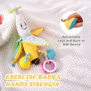 Jollybaby Stroller Rattle Toys for Car Seat Parm, Fruit Plush Hanging Infant Crib Bed Travel Activity Ring Bell with Crinkle, Squeaky & Teether for Boys Girls(Banana) by TinyTreasures Baby Boutique