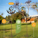 Wind Spinners Outdoor Metal - 86" Height Extra Large Kinetic Wind Spinner Sculpture for Yard and Garden, Ideal Gifts for Birthday, Anniversary and Housewarming by CozyNest Decor