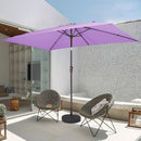 JEAREY 6.5x10 ft Rectangular Patio Umbrellas Outdoor Market Umbrella with Push Button Tilt and Crank, Rectangle Table Umbrella 6 Sturdy Ribs UV Protection for Pool Garden Backyard Deck, Taro Purple by GreenHaven Gardens