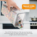 Airtight Food Storage Containers Set - 14 Piece Pantry Kitchen Organizers and Storage Set with Lids, Cabinet Organizing Canisters for Cereal, Flour, Sugar, Dry Foods - with Labels and Marker by CozyNest Decor