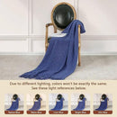 inhand Navy Blue Throw Blanket for Couch and Bed, Soft Living Room Home Decor Knitted Blanket with Tassel, Outdoor Lightweight Breathable Summer Blanket, Farmhouse Warm Woven Decorative, 50"x60" by CozyNest Decor