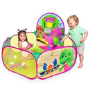 Barney Pop Up Playground, Ball Pit with 25 Play Balls and Basketball Hoop, Toddlers 2+ by TinyTreasures Baby Boutique