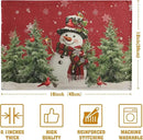 Snowman Christmas Red Placemats Set of 4 Xmas Tree Cardinal Snowflakes Linen Table Mats Seasonal Winter Holiday Place Mats Washable Placemat for Party Kitchen Dining Outdoor Indoor Decor by CozyNest Decor