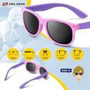 RIVBOS Kids Sunglasses Polarized UV Protection Flexible Rubber Glasses Shades with Strap for Boys Girls RBK004 by TinyTreasures Baby Boutique