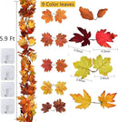 DearHouse 2 Pack Fall Maple Leaf Hanging Vine Garland Artificial Autumn Foliage Thanksgiving Decor for Home Wedding Fireplace Party Christmas (Light Yellow) by CozyNest Decor