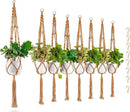 Sorbus Macrame Plant Hanger (8 Pack) Indoor Outdoor Hanging Plant Pots Cotton Rope, Elegant for Home, Patio, Garden (Brown) by GreenHaven Gardens