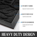 Yimobra Welcome Mat Outdoor, 29.5x17 Waterproof Door Mat Outside Entrance, All-Weather Non Slip Front Door Mat, Low-Profile Entryway Mat Indoor, Porch and Patio, Black by CozyNest Decor