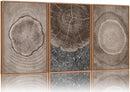 SIGNINART Beige Tree Ring Framed Canvas Wall Art Set, Abstract Black and White Rustic Wood Wall Decor, Neutral Wood Stump Artwork, Modern Art Prints for Bedroom Living Room Office 16"x24"x3 by CozyNest Decor