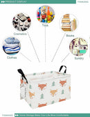 FANKANG Storage Bins, Nursery Hamper Canvas Laundry Basket Foldable with Waterproof PE Coating Large Storage Baskets for Kids Boys and Girls, Office, Bedroom, Clothes,Toys(Rec-Fox ） by TinyTreasures Baby Boutique