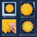 jackinthebox Poke Poke Art for Kids – Space Theme, Mess-Free Fabric Art and Craft, Flower Pressing Kits, Gift for Kids, Toys for Girls and Boys Ages 4 5 6 7 8 by TinyTreasures Baby Boutique