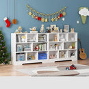 Book Shelf, 8 Cubes Storage Organizer, 3-Tier Open Shelf Wooden Bookcase, Freestanding White Bookshelf Cube Shelf for Bedroom, Living Room, Home Office by CozyNest Decor