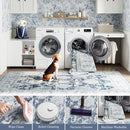 jinchan Hallway Runner Rug 3x8 Washable Runner - Vintage Floral Non Slip Low-Pile Soft Thin Faux Wool Kitchen Rug Distressed Carpet for Farmhouse Bedroom Laundry Room(3x8ft,Dark Blue) by TinyTreasures Baby Boutique