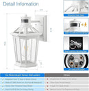 VIANIS Motion Sensor Outdoor Exterior Light Fixture, White Outdoor Porch Lights Wall Mount, Waterproof Dusk to Dawn Coach Lantern, Modern Outdoor Lights Fixtures for Garage, Front Door by GreenHaven Gardens