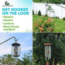 Gray Bunny Deck Hook 2 Pack, 30 Inch Bird Feeder Pole, with Non-Slip Clamp Deck Bird Feeder Hanger for Railing for Feeders, Planters, Suet Baskets, Lanterns, Wind Chimes and More by GreenHaven Gardens