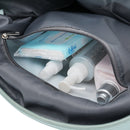 20-Inch Carry-On Luggage with Expandable Travel Bag Set, ABS Hard Shell Two-piece suitcase set, grey green