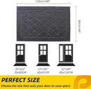 JSEI Dirt Trapper Door Mat 32"x48", Non-Slip Washable Entryway Mats, Dog Door Mat, Stain Resistant and Absorbent Floor Mats, Low Profile Welcome Mat for Front Back Door, Dark Grey by CozyNest Decor