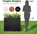 Galvanized Steel Metallic Heavy Planter for Outdoor Plants Metal Outdoor Planter Spliced Flower Box with Partitions for Outside,Indoor,Garden (Black, 30 * 12 * 24) by CozyNest Decor