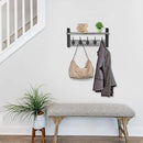 Sorbus Coat Hooks Wall Mount with Shelf – 16 Inch Coat Rack Wall Mount with 5 Heavy Duty Hooks – Floating Wall Shelf with Hooks for Entryway, Bathroom, Bedroom, Kitchen, or Mudroom (Gray) by CozyNest Decor