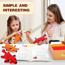 Crochet Kit for Beginners - 2 PCS Fox Crochet Kits with Step-by-Step Video Tutorials, Beginner Crochet Kit for Adults, Crochet Animal Kit for Kids, Crochet Fox Set (Orange & Red) by TinyTreasures Baby Boutique