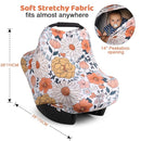 Rquite All-in-1 Car Seat Cover Baby, Carseat Covers for Girl Boy, Stretchy Soft Infant Car Seat Cover, Multi-use Baby Carrier Cover, Car Seat Canopy, Stroller Sun Shade, Nursing Breastfeeding Cover by TinyTreasures Baby Boutique