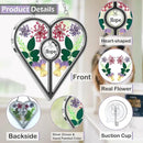 KY&BOSAM Heart Suncatcher Hope Stained Glass Panels for Windows Hangings Wind Chime with Pressed Real Flower Heart Embedded in Glass Friend Gifts- Birthday Gifts for Women Mother`s Day Christmas Decor by GreenHaven Gardens