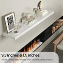 Floating Shelves for Wall, 55"W x 9.3"D x 1.5"H, Long Wooden Wall Mounted Display Shelves with Invisible Brackets for Living Room, Bedroom, Bathroom, Kitchen Decor and Storage, Set of 1, White by CozyNest Decor