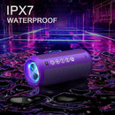 Ortizan Portable Bluetooth Speaker: IPX7 Waterproof, 24W Loud Sound, Deep Bass, Bluetooth 5.3, LED Lights, Wireless Stereo Pairing, 30H Playtime, for Home/Outdoor/Party/Beach, Birthday Gift (Purple) by TinyTreasures Baby Boutique