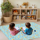 UDEAR Foldable Picnic Blanket,80"x80" Waterproof, Sandproof, Portable with Tote Bag for Beach, Park, Camping, and Travel,Blue by TinyTreasures Baby Boutique