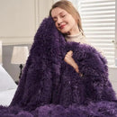 GONAAP Fuzzy Faux Fur Throw Blanket Purple Super Soft Cozy Plush Fuzzy Shaggy Blanket for Couch Sofa Bed (Purple, Throw(50"x60")) by CozyNest Decor