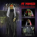 AW Animated Halloween Decorations,Scary Witch,6 FT Life Size Standing Clown,Motion/Sound Activated LED Eyes Creepy Sound,Haunted House Props,Party Outdoor Indoor Lawn Yard Patio 2025 by CozyNest Decor