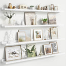 Floating Picture Ledge Shelves for Wall Set of 4, 48 Inch Wall Shelves with Lip Long Large Nursery Book Shelf for Toys Storage Kids Bookshelf Wall Mounted Living Room Bedroom Decor Frames by TinyTreasures Baby Boutique