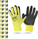 10 OR 20 Pairs Work Gloves–Heavy Duty Rubber Coated Safety Work Gloves–Multipurpose Gloves by GreenHaven Gardens